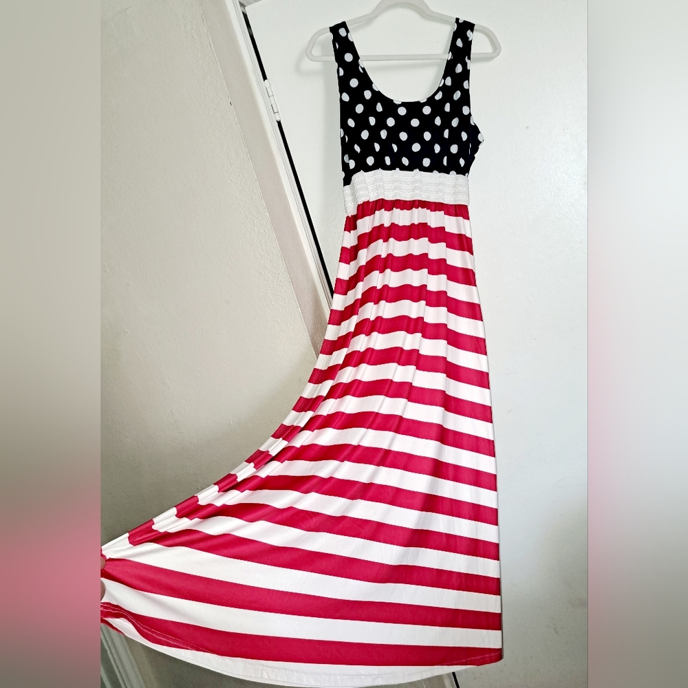 XL Jr Patriotic Maxi Dress